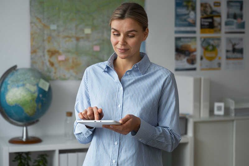 Aluguel de tablet para agências de viagens em ações promocionais