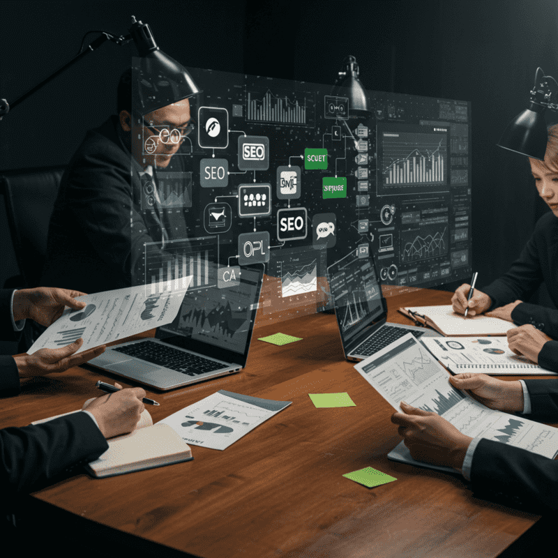 tendencias de Gestão de marketing digital em uma reuniao com as pessoas