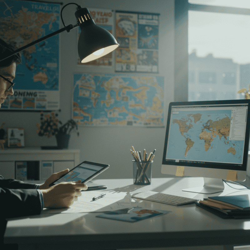 alugueld e tablets em agencias de viagens